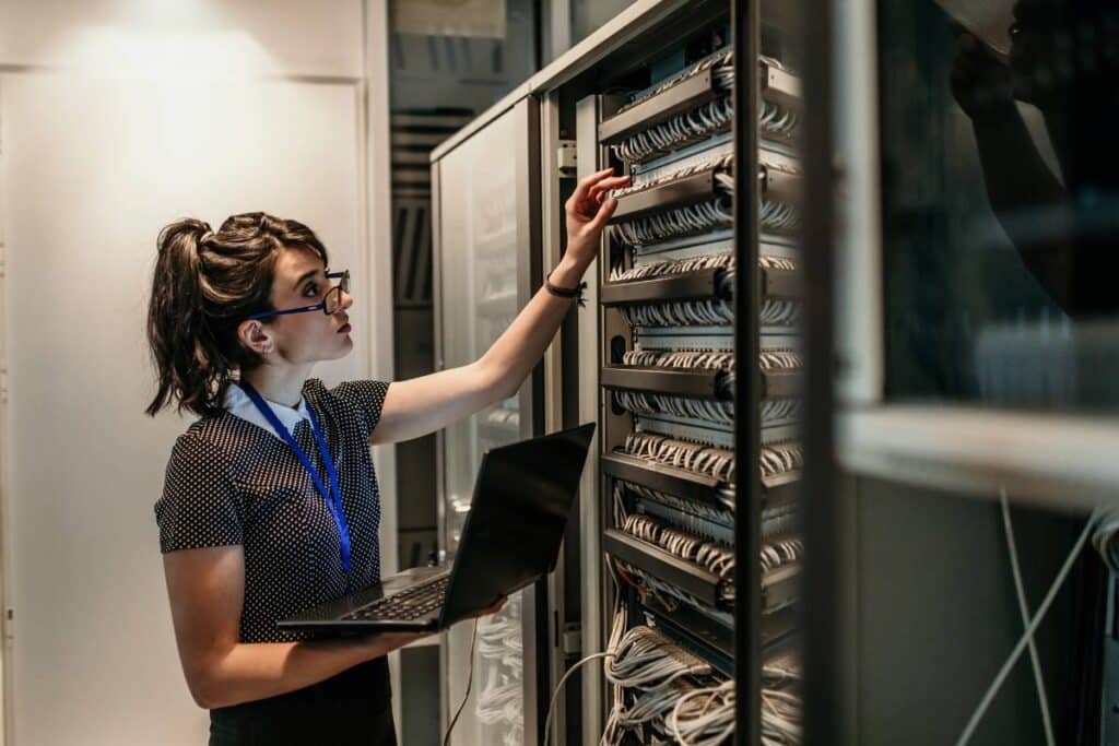 technician at eco data center
